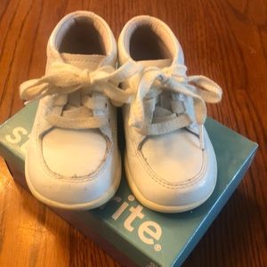 Stride Rite Parker Moc White Lea shoe